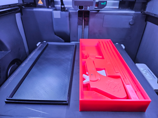 borracha banda arma fogo caso bainha by calcular brinquedos jogos rubberbandgun elástico definitivo 3d print model - Mito3D