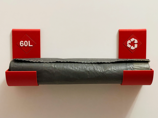 universal rolos suporte personalizadas tag by florinv casa modelos lixo lixo bin lixeira lata bolsa cozinha bolsas porta saco frustrar acessórios alumínio 3d print model - Mito3D