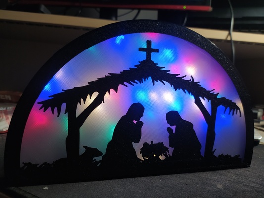 doğuş faliyet alani sahne v2 by marekparnican ev halkı şenlikler dekorasyon led ışığı isa sahnesi noel 3d print model - Mito3D