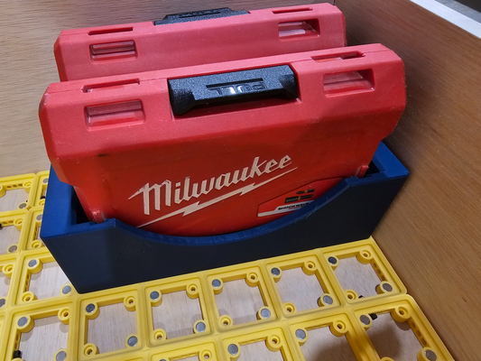 gridfinity - milwaukee bits case by oclure tools organizers drill shop woodshop 3d print model - Mito3D