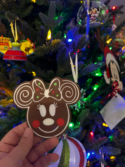 minnie mouse gingerbread ornament by atyourleasureprints household decor disney christmas disneyland decoration tree holiday festive 3d print model - Mito3D