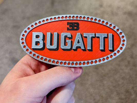 3d bugatti logo by jarvizar art signs & logos car cars symbol motorsports motorsport magnet multicolor easy fast diy icon 3d print model - Mito3D