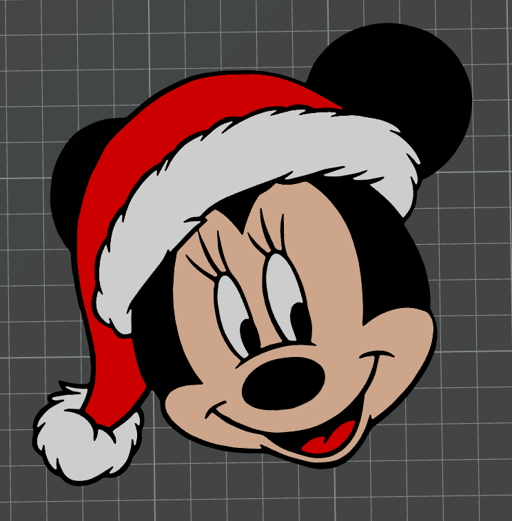 noel disney micky fare 4 by sanat 2d mickey neşe ams hazır 3D print model - Mito3D