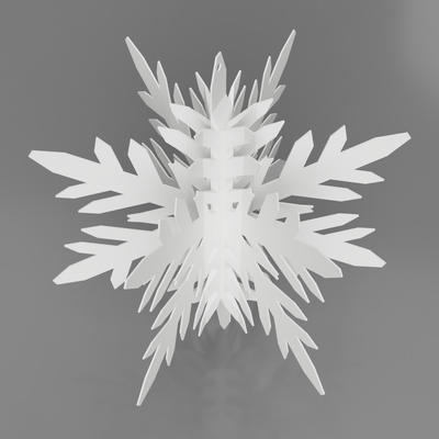 3d flocon neige ornement by tesmithp ménage décor noël 3d print model - Mito3D