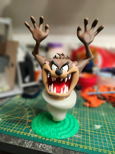 tazmanian devil - taz remixed by ladenraies toys & games characters cartoon cartoons tv character figurine looney toons tunes looneytunes 3d print model - Mito3D