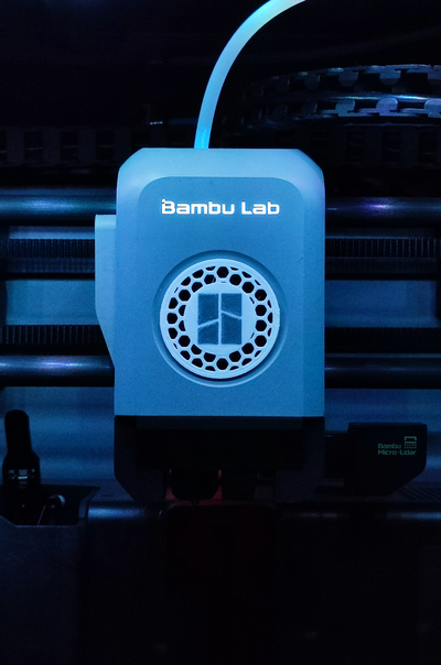alet kafası hayran örtmek kılıf by mühendislik projeler 3d yazıcı aksesuarlar p1p p1s x1c x1 noel logo bambu bambulab laboratuar tezgah 3d print model - Mito3D