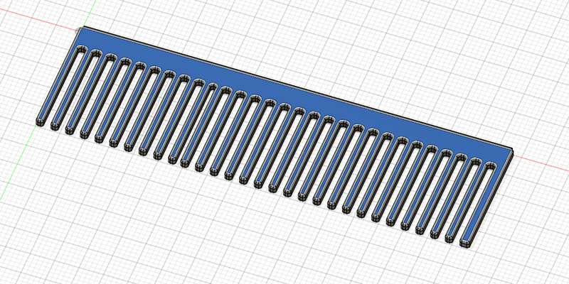 easy classic kamm - comb by carnyx fashion models beard hair hairaccessories 3d print model - Mito3D