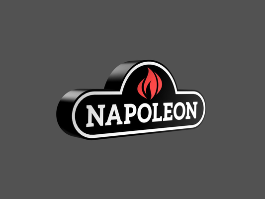 napoleon logo lightbox by scubafan hobby & diy electronics led almp box light lamp grill barbecue meat art 3d print model - Mito3D