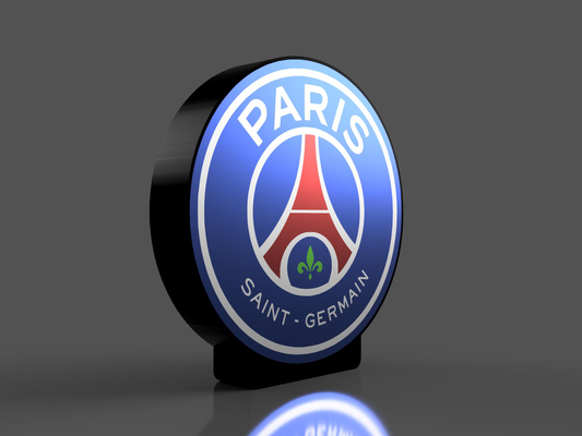 paris saint germain psg lightbox by scubafan hobby & diy electronics led box light lamp soccer fussball fussballclub 3d print model - Mito3D