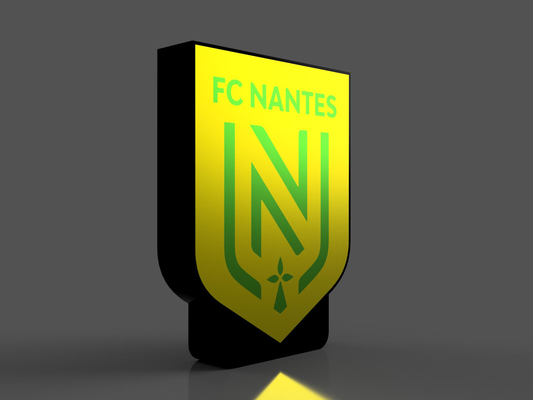 fc nantes lightbox by scubafan hobby & diy electronics led box light lamp soccer france 3d print model - Mito3D