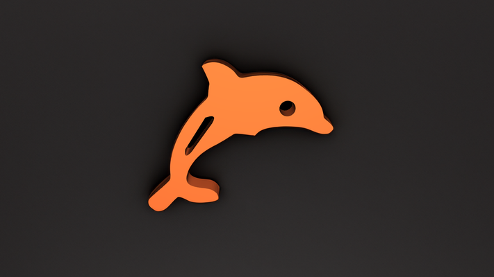 golfinho chaveiro by t pcs arte sinais logotipos faça oceano personalizadas imprimível principiante ecologicamente correto temas keychaindesign porta chaves animais quático vida marinha 3d print model - Mito3D