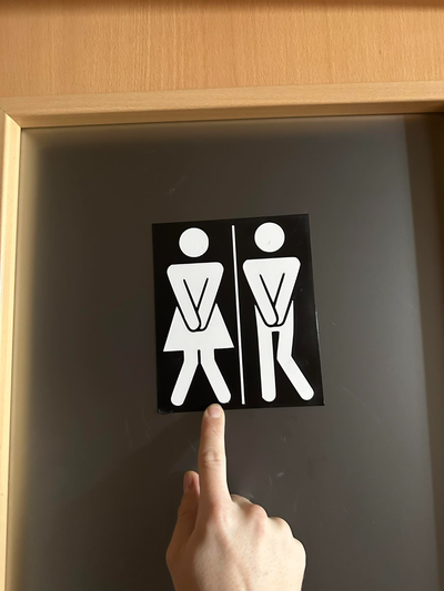 toilette porte mur signe by kellnis3d art panneaux logos wc 3d print model - Mito3D