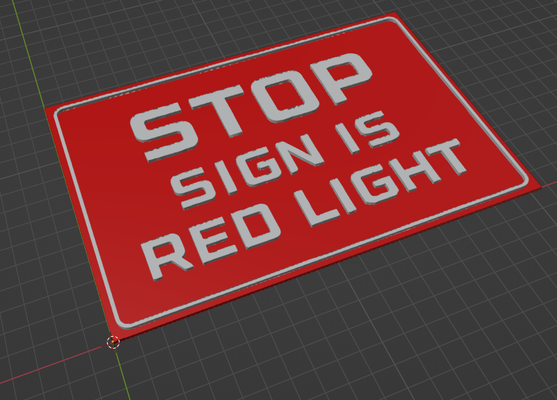 pare placa is vermelho luz by kdw623 arte sinais logotipos 3d print model - Mito3D