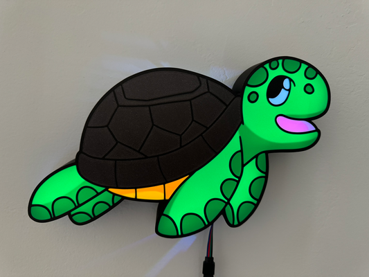 sea turtle light box by jj3d prints art signs & logos turlte lightbox 3d print model - Mito3D