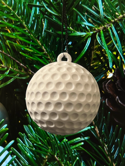 noël ornement golf balle babiole remixé by monkee ménage décor balle arbre décorations rapide cadeau idée idées 3d print model - Mito3D