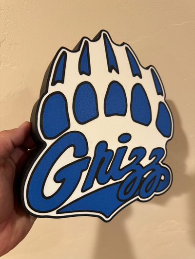 grizzly light box by jj3d prints art signs & logos grizz lightbox 3d print model - Mito3D