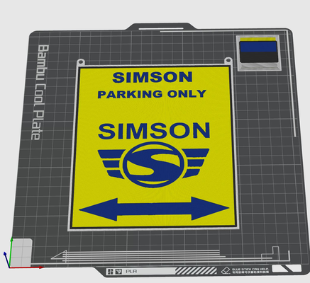 simson parking signe by acer86 art panneaux logos ddr ams 3d print model - Mito3D