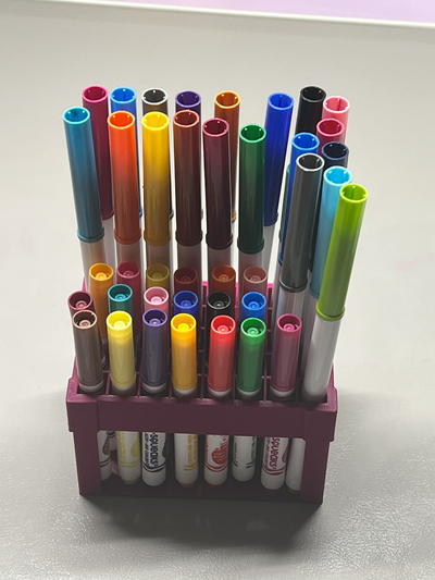crayola40 marcador suporte by solaregg ferramentas organizadores crayola organizador ficar pé 3d print model - Mito3D