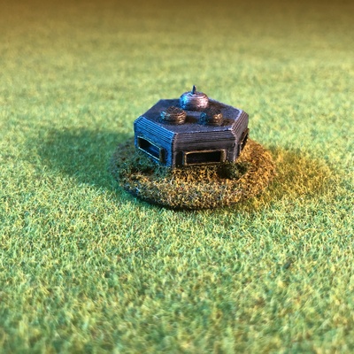 epic scale terrain bunker objective marker by fractalnoise miniatures miniature tabletop epic40k epicscale 3d print model - Mito3D