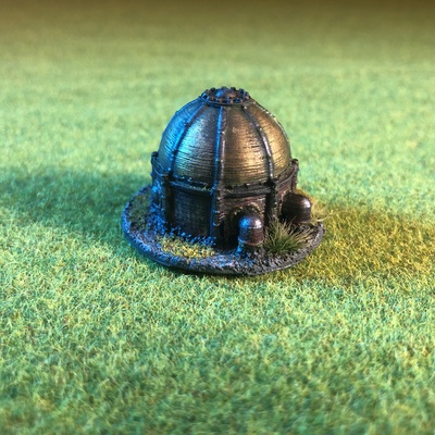epic scale terrain industrial dome objective marker remixed by fractalnoise miniatures miniature tabletop epic40k epicscale 3d print model - Mito3D