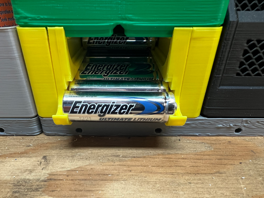 gridfinity stackable battery dispensers remixed by longracks labs tools organizers aaa batteries batteryaa 3d print model - Mito3D