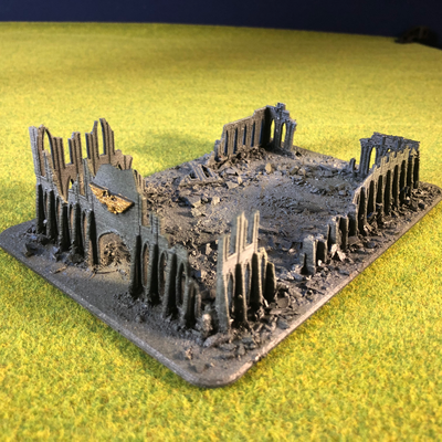 epic scale terrain large imperium ruins 2 by fractalnoise miniatures 40k building epic40k epicscale miniature tabletop warhammer40k 3d print model - Mito3D