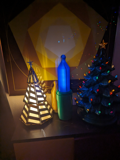grand mini bulb lampe by noguer ménage décor noël ampoule e12 e26 3d print model - Mito3D