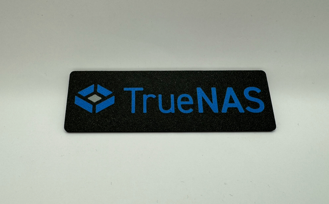 truenas logo distintivo piatto cartello by fissare arte segni loghi vero nas etichetta 3d print model - Mito3D