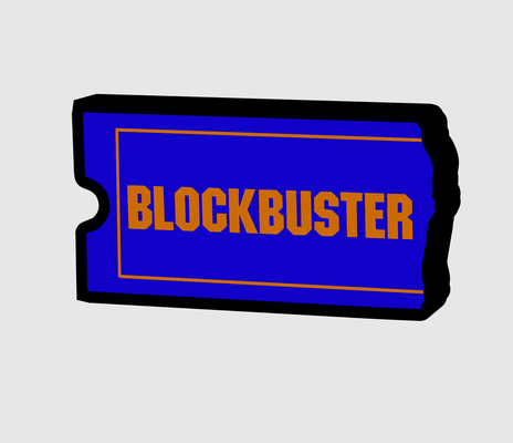 blockbuster luce scatola by jj3d stampe arte segni loghi film lightbox 3d print model - Mito3D