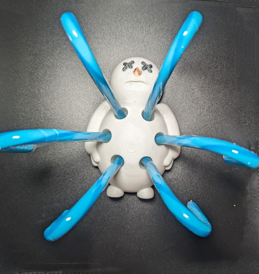 caramella bastonato pupazzo neve by eevul macchinazioni utensili organizzatori canna titolare supporto festoso vacanza ams 3D print model - Mito3D