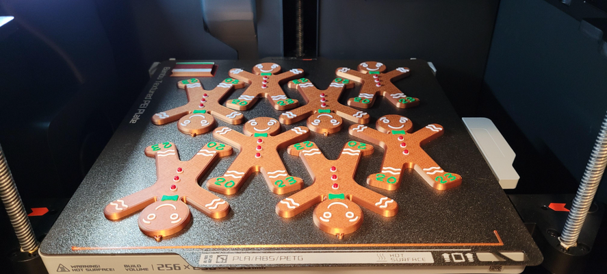 gingerbread christmas ornament - 2023 by kmdesignslinn household festivities ornamanet ginger bread man 3d print model - Mito3D