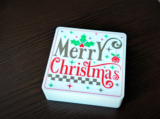 merry christmas square box by archork household festivities 2023 lid gift mom granma grampa ams multicolor stl 3d print model - Mito3D