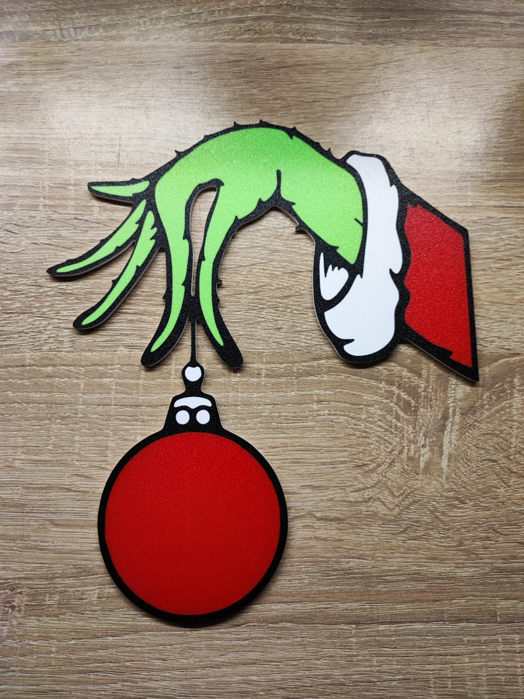 grinch hand ams by ferrykalina art 2d door multi color christmas merry 3D print model - Mito3D