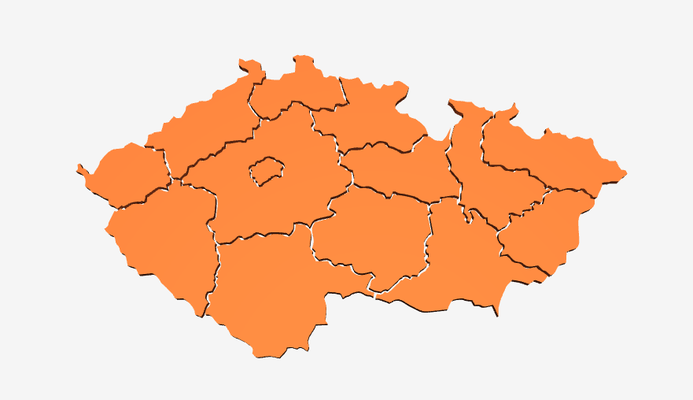 puzzles régions of tchèque république by sinpa s11 jouets jeux 3d print model - Mito3D