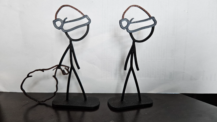 tatil çubuk rakamlar by yapıcı dave sanat 2d noel şekil baba sırt çantası oyuncaklar 3d print model - Mito3D