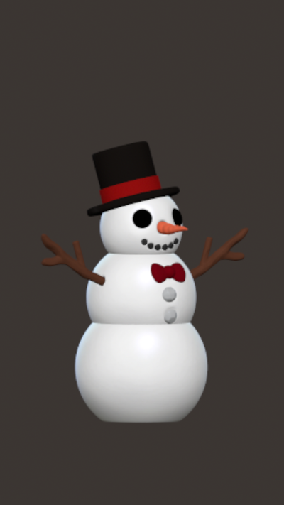 monigote nieve by grueso arte esculturas navidad papa noel 3d print model - Mito3D