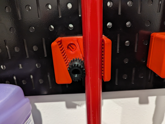 wall control - gravity broom holder by jaxel tools organizers 3d print model - Mito3D
