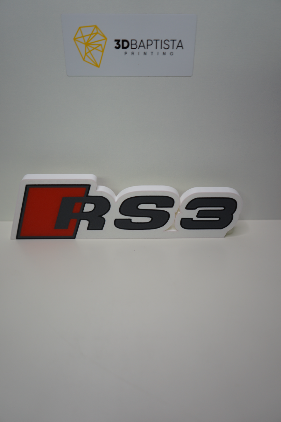 logotipo audi rs 3 by 3d batista impressão casa decoração rs3 3D print model - Mito3D