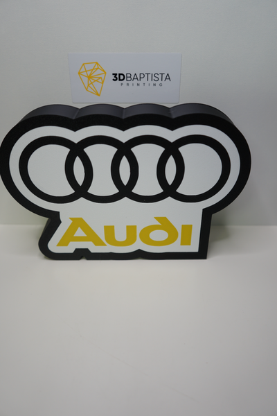 audi logo light by 3d baptista printing household decor 3d print model - Mito3D