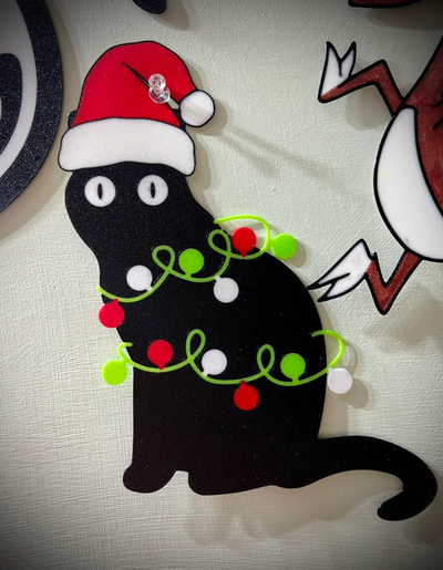skizzenhaft weihnachten kitty by wagzprintz kunst 2d predigt unruhestifter unfug böse katze 3d print model - Mito3D