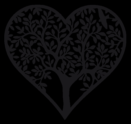 love heart tree by michald art models silhouette valentine 3d print model - Mito3D