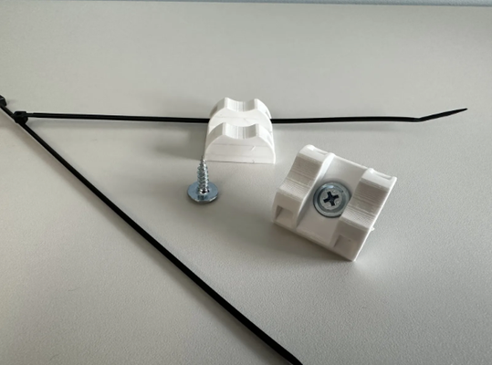 ziptie anchor fastener by stigern hobby & diy zip tie strips holder joint add screw 3d print model - Mito3D
