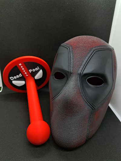 deadpool stand by andreas3d druck 3d printer accessories marvel pool mcu mask 3d print model - Mito3D