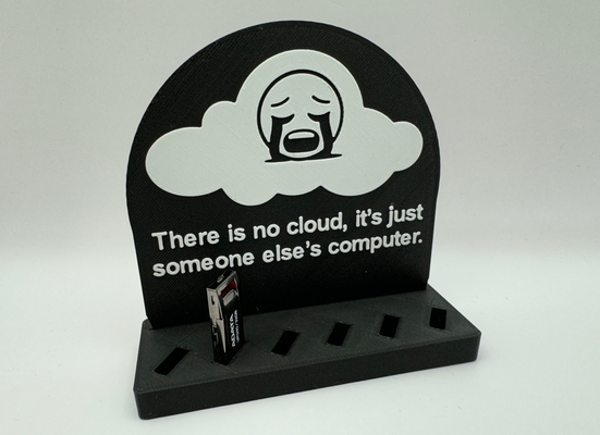 no cloud usb storage by stigern 3d printer accessories nocloud stick drive key usbkey holder 3d print model - Mito3D