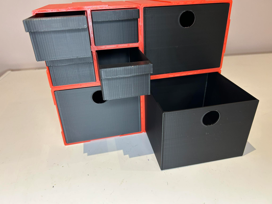 2 stack em modular large storage drawer by kenprint tools organizers tool organiser organizer system 3d print model - Mito3D