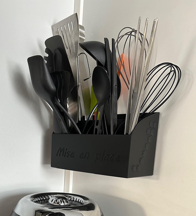 cucina utensile titolare supporto parete montato mise en posto by trix0r domestico casa modelli portautensili montaggio esagono scandinavo kitchentool staccabile design 3d print model - Mito3D