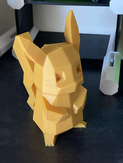 poly pikachu - easy to print by smooth toys & games characters lowpoly pokemon charmander yellow bambu rat funny cute 3d print model - Mito3D