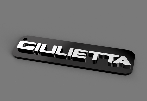 portachiavi alfa romeo giulietta 2 couleurs by alex stampa 3d art panneaux logos clé chaîne porte clés alfa 3d print model - Mito3D