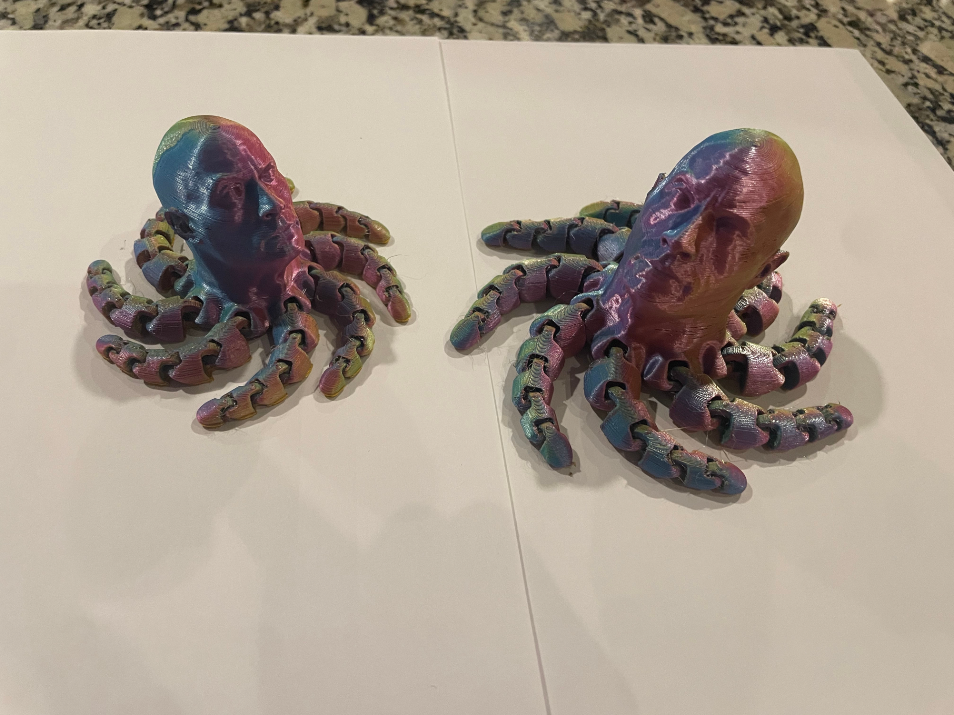 rocktopus engrener fixé corrigée cou by lisse jouets jeux personnages roche poulpe jouet flexi jambes animal amusement blague tête dwayne 3D print model - Mito3D