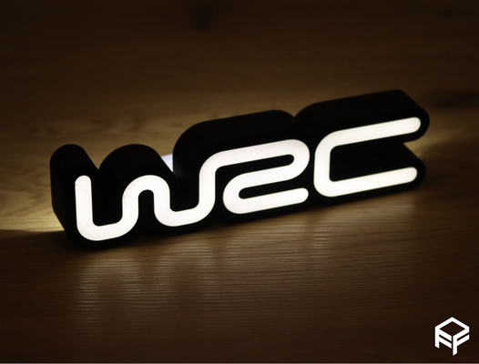 wrc leuchtkasten by ff3d makes kunst zeichen logos licht box worldrallychampionship rallye 3d print model - Mito3D